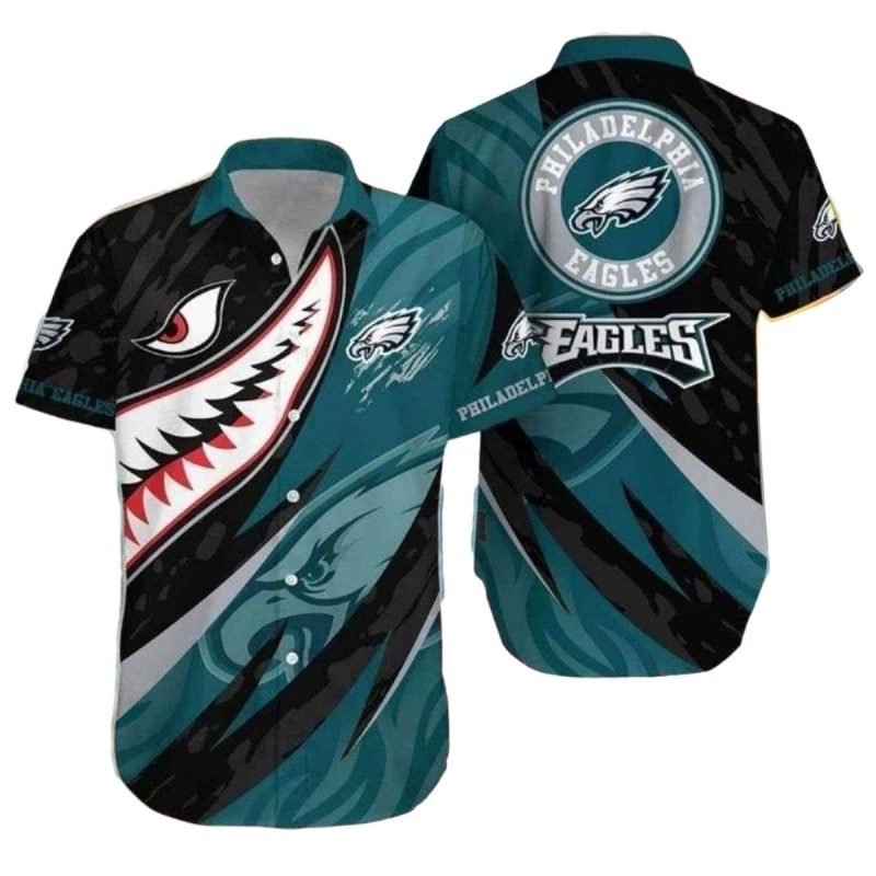 Fierce Eagle Strike Philadelphia Eagles Tropical Hawaiian Shirt 1