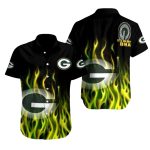 Fiery Spirit Green Bay Packers Flaming Hawaiian Shirt