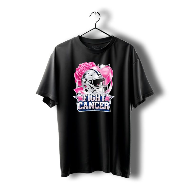 Fight Cancer Breast Cancer Dallas Cowboys Helmet Roses Pink T Shirt 1 T Shirt 1 1