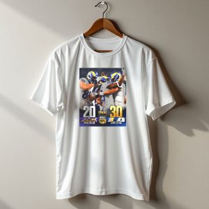Final Los Angeles Rams 30 20 Minnesota Vikings Fox Nfl Min 5 2 Lar 3 4 T Shirt