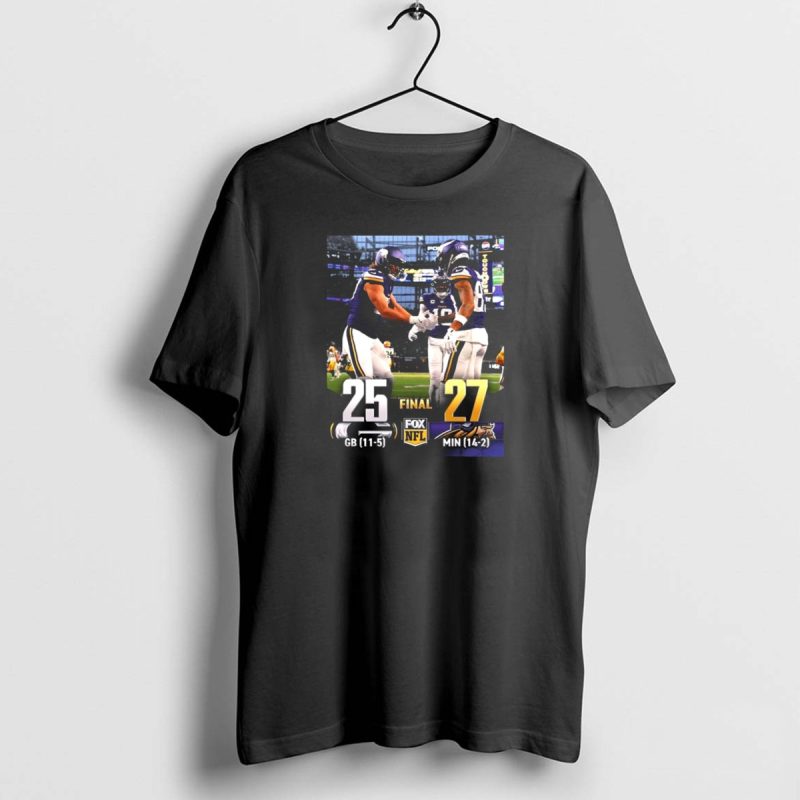 Final Minnesota Vikings Win Over Green Bay Packers 27 25 Score Fox Nfl T Shirt 1 1 T Shirt 1 1 1