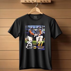 Final Minnesota Vikings Win Over Green Bay Packers 27 25 Score Fox Nfl T Shirt
