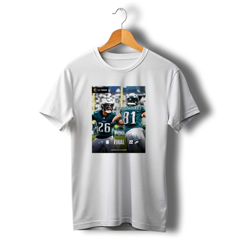 Final Score 16 22 Carolina Panthers Vs Philadelphia Eagles Betmgm T Shirt T Shirt 1 1