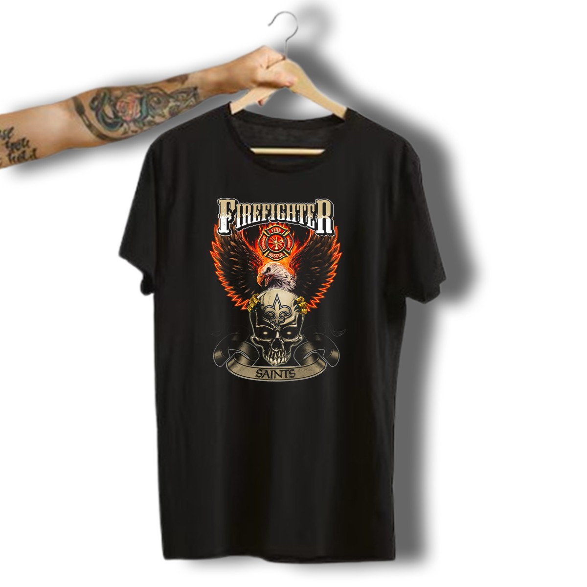 Firefighter-Fire-Rescue-Eagle-Skull-Saints-T-Shirt-1_t-shirt-3_4