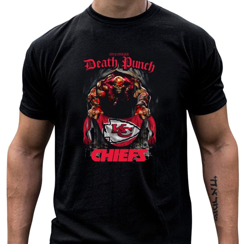 Five Finger Death Punch Kansas City Chiefs Chiefs T Shirt T Shirt 1 1