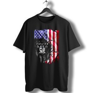 Flag V2 Raiders American Flag Patchwork T-Shirt