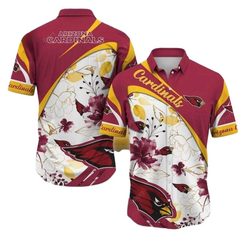 Floral Arizona Cardinals Hawaiian Shirt With Elegant Design 1
