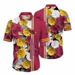 Floral Fiesta Maroon Arizona Cardinals Vibrant Botanical Hawaiian Shirt