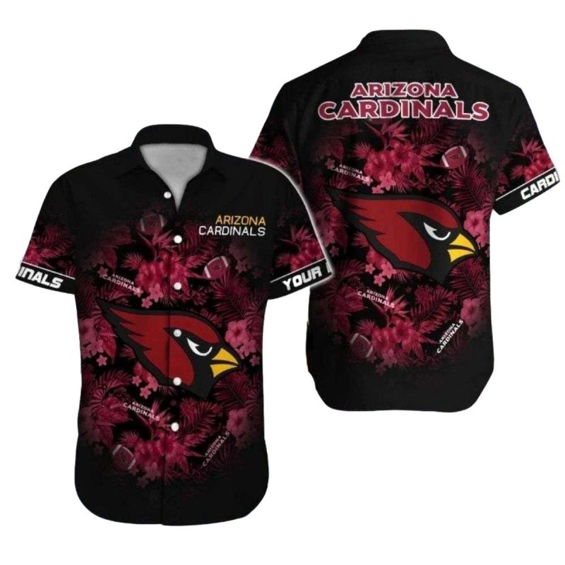 Floral Nightfall Arizona Cardinals Elegant Hawaiian Shirt 1