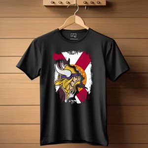 Florida State Flag With Minnesota Vikings Helmet T Shirt