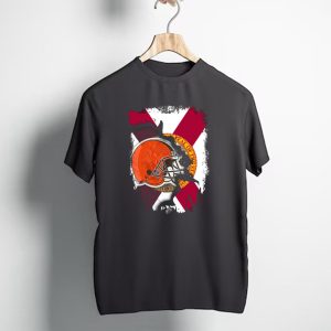 Florida State Flag and Cleveland Browns Helmet Together T-Shirt