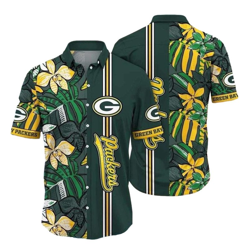 Flower Chic Green Bay Packers Tropical Hawaiian Shirt 1