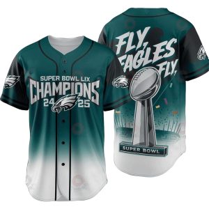 Fly Eagles Fly SB LIX Champions 2025 Baseball Jersey