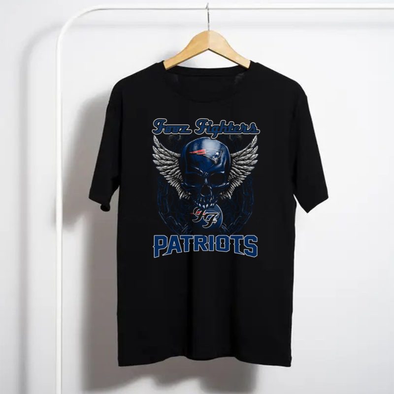 Foo Fighters Patriots Skull Wings Chain T Shirt T Shirt 1