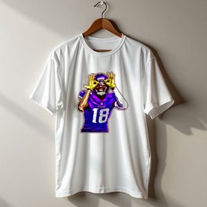 Football Minnesota Vikings Justin Jefferson Trippy Now U See Me T Shirt