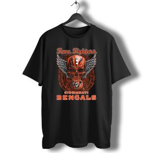 Fooz Fighters Ff CINCINNATI BENGALS Skull Wings Helmet T-Shirt