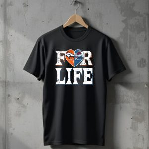 For Life Denver Broncos Colorado Avalanche Fan Pride T-Shirt