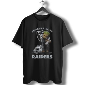 Forever Love Raiders Groot Holding Football Helmet T-Shirt