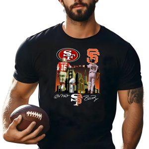 Funny San Francisco 49ers and San Francisco Giants Montana Vs Posey signatures shirt