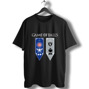 Game Of Balls Chicago Cubs And Oakland Raiders T-Shirt