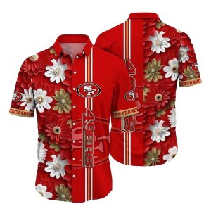 Gameday Flora Red Zone San Francisco 49ers Hawaiian Shirt