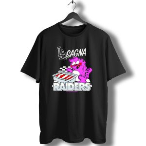 Garfield Lasagna Raiders La Pink Cat Northumberland T-Shirt