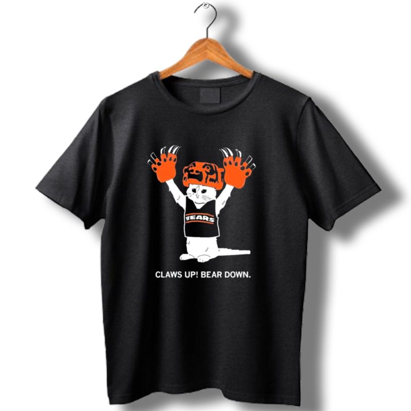 Gary Chicago Bears Cat Mascot Claws Up Bear Down T Shirt 1 T Shirt 1