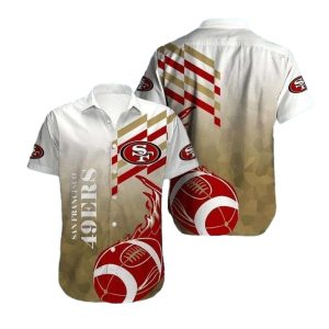 Geometric Game Day San Francisco 49ers Hawaiian Shirt