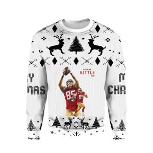 George Kittle 49ers White Ugly Sweater