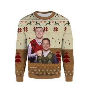George Kittle And His Friend San Francisco 49ers Ugly Sweater