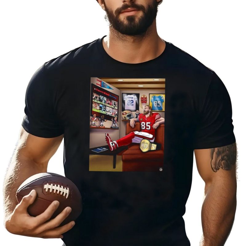 George Kittle National Tight End Day 2024 Tightendzone 85 Helmet 49Ers Football T Shirt T Shirt 1
