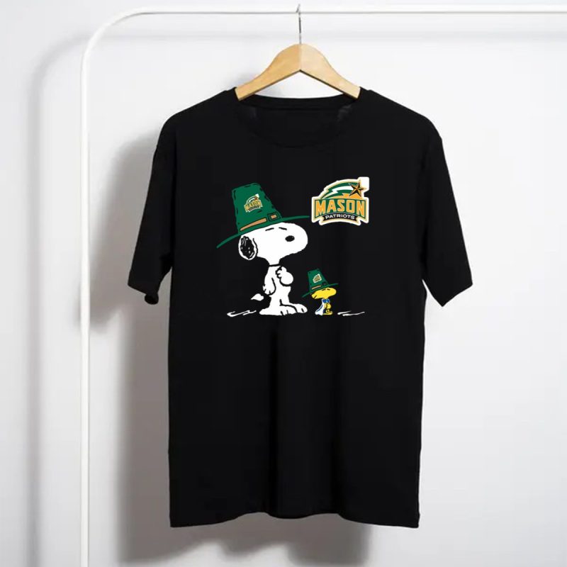 George Mason Patriots Snoopy And Woodstock Peanuts T Shirt T Shirt 1