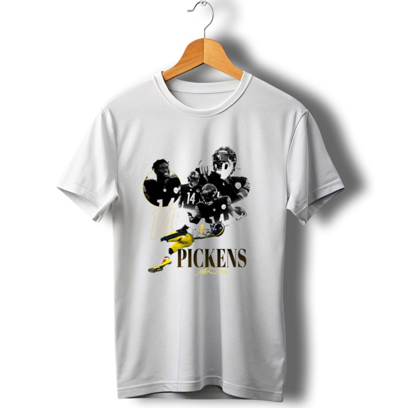 George Pickens 14 Pittsburgh Steelers Football Player Montage T Shirt 1 T Shirt 1