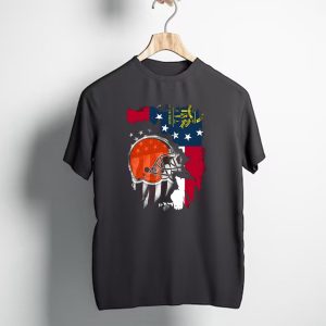 Georgia Flag Cleveland Browns Helmet Together T-Shirt