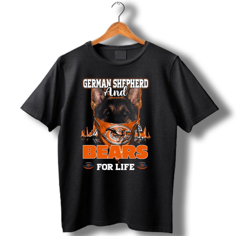 German Shepherd And Chicago Bears For Life T Shirt 1 T Shirt 1