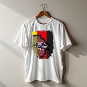 Germany Flag with Baltimore Ravens T-Shirt