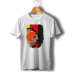 Germany Flag with Cleveland Browns Helmet T-Shirt