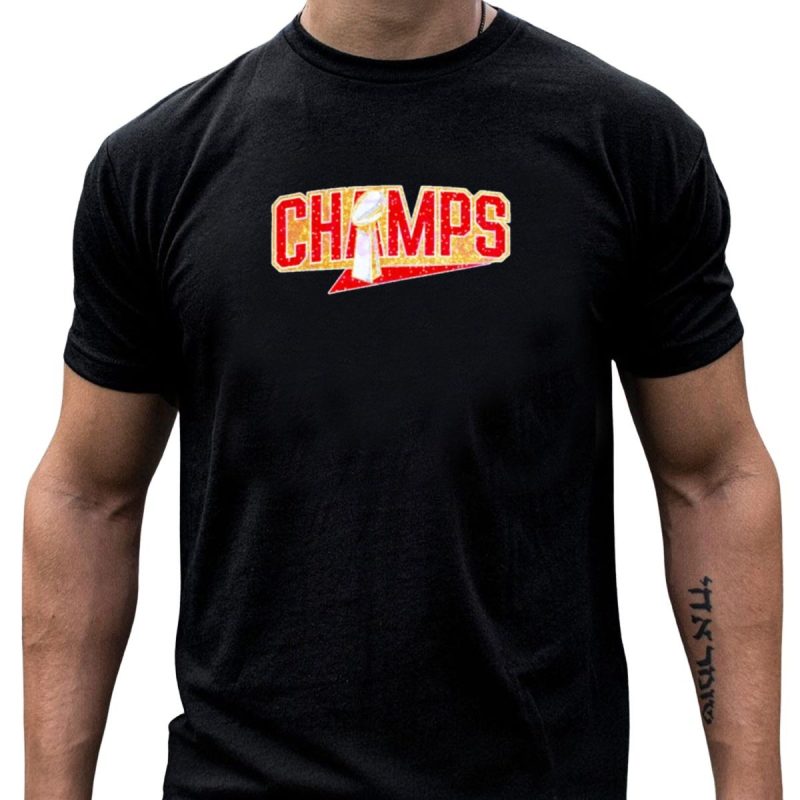 Glitter Champs Super Bowl Trophy Kansas City Chiefs T Shirt T Shirt 1 1