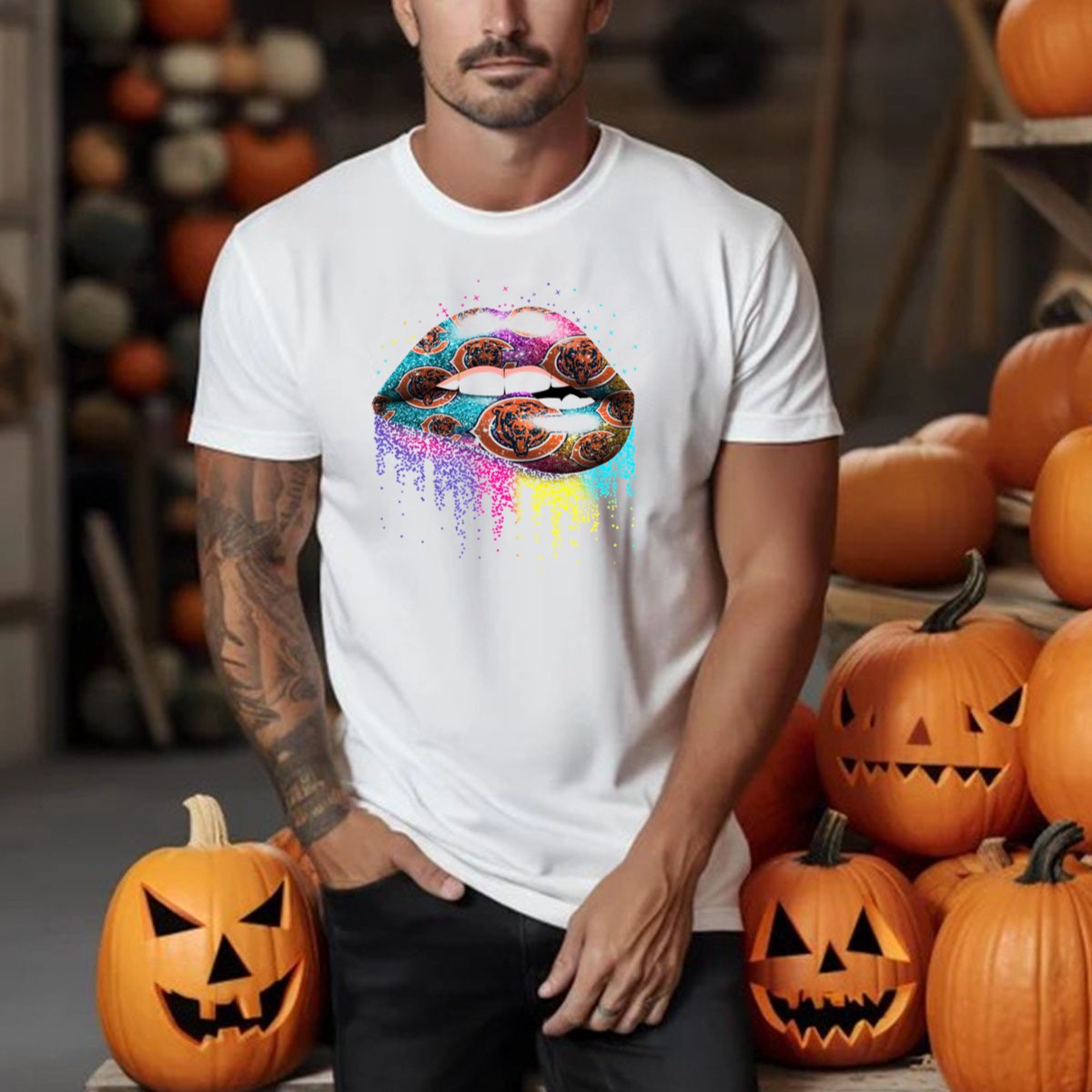 Glitter-Lips-Chicago-Bears-Logo-Multicolored-T-Shirt-1_t-shirt-4_5