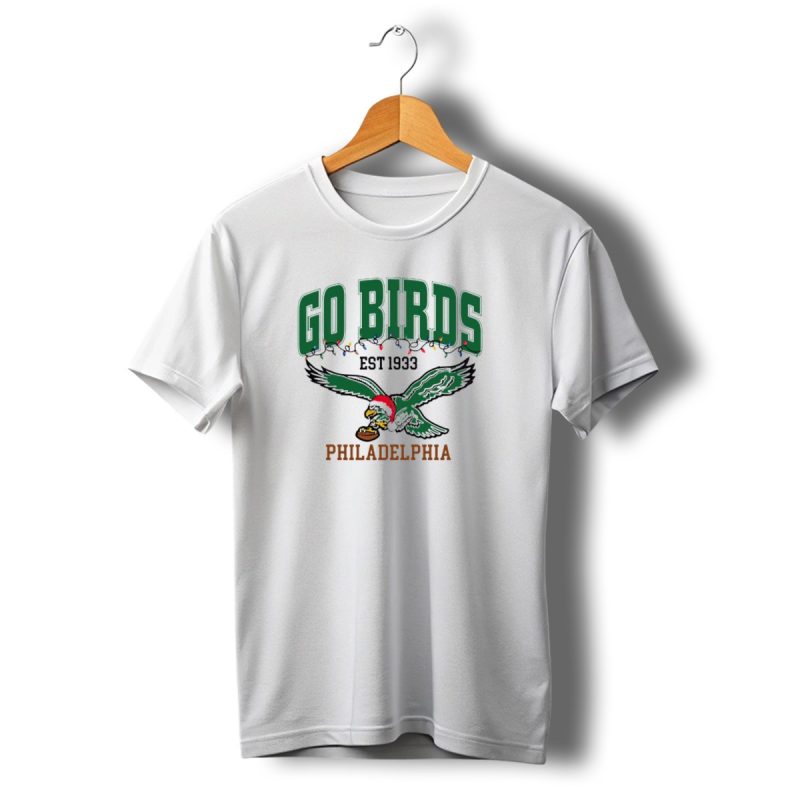 Go Birds Philadelphia Eagles Est 1933 Christmas Holiday Lights T Shirt T Shirt 1 1