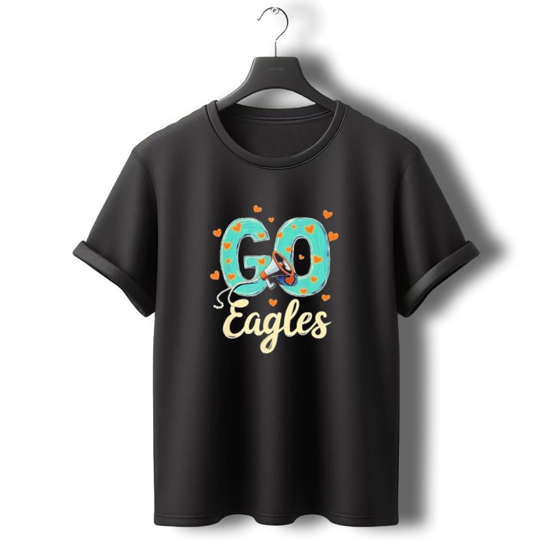 Go Cheer Eagles Heart T Shirt T Shirt 0 1