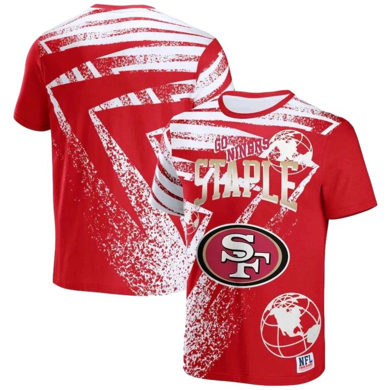 Go Nininers Staple Red San Francisco 49Ers Aop T Shirt 1