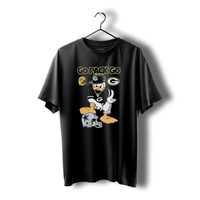 Go Pack Go Donald Duck Green Bay Packers Defeats Dallas Cowboys Helmet T Shirt 1 T Shirt 1 1