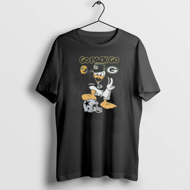 Go Pack Go Donald Duck Green Bay Packers Defeats Dallas Cowboys Helmet T Shirt 1 1 T Shirt 1 1