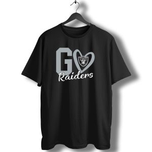 Go Raiders Heart Logo Las Vegas Raiders T-Shirt