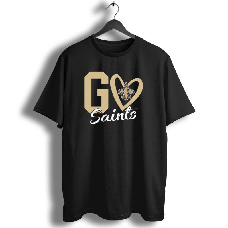 Go Saints Fleur De Lis Heart T Shirt 1 T Shirt 1