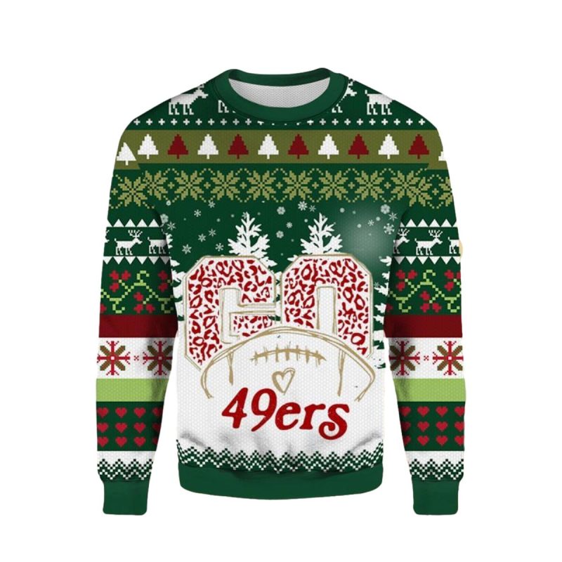 Go San Francisco 49Ers Heart Ugly Sweater 1