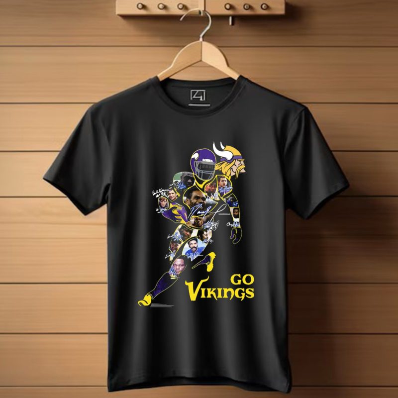 Go Vikings Scandinavian Football Legends Collage T Shirt 1 T Shirt 1