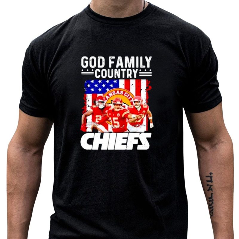 God Family Country Kansas City Chiefs Signatures T Shirt T Shirt 1 1