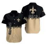 Gold Drip Fashion Saints Black And Tan Hawaiian Shirt